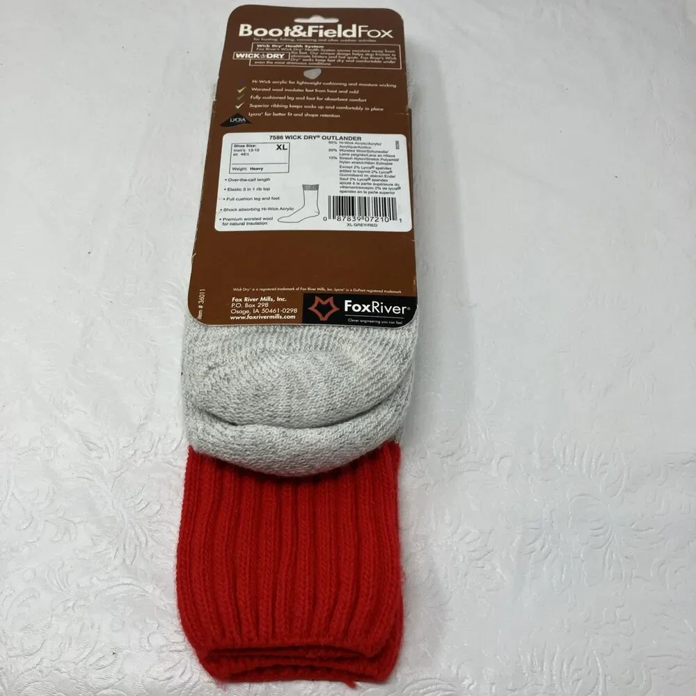 Fox River Boot & Field Wick N Dry Socks Outlander XL Heavy Duty Winter Warm